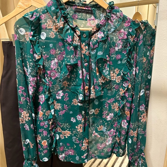 SET ZARA Midi Skirt With Slit and Blouse - Picture 4 of 8